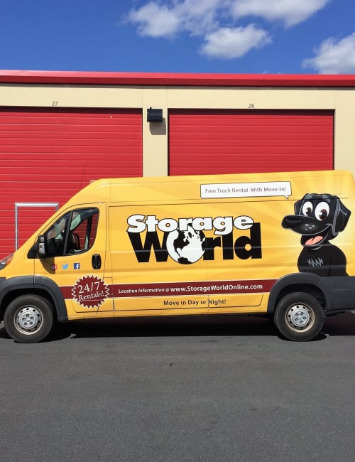 The moving van and truck available to customers at Sinking Spring, PA