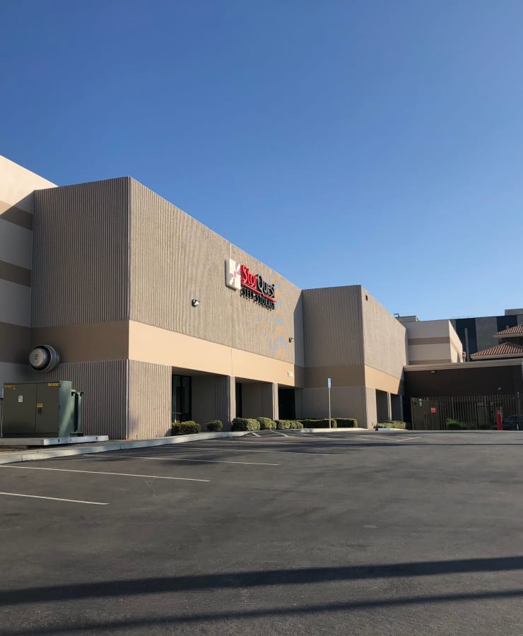 Facade and indoor units at StorQuest Self Storage in Carson, California