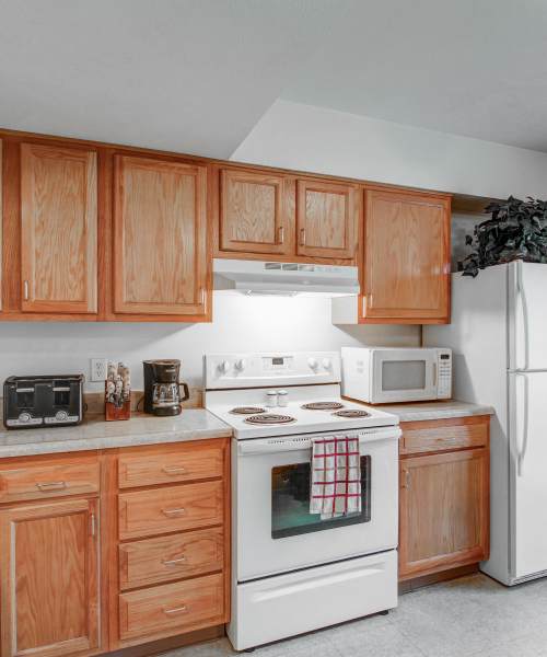 Spacious kitchens for cooking at Hallet Crossing in Michigan Center, Michigan