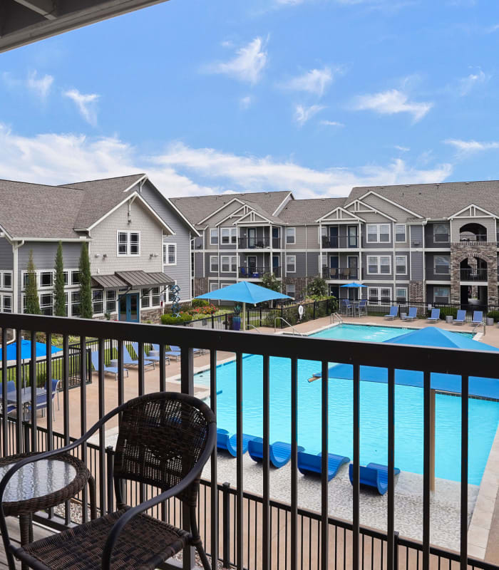 Balcony at Cottages at Tallgrass Point Apartments in Owasso, Oklahoma