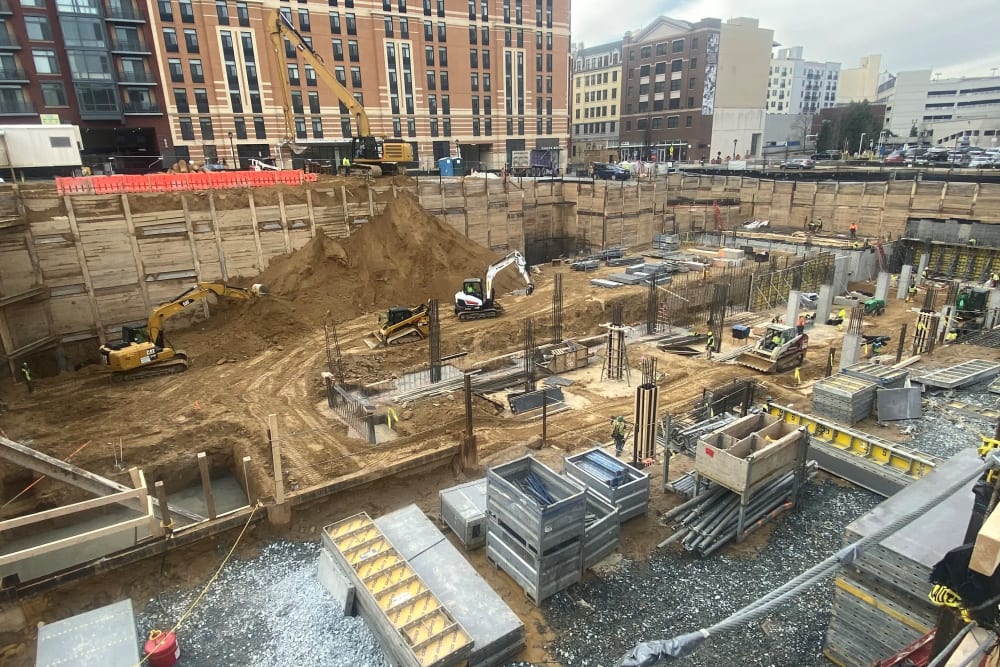 Construction at Rockville Town Center Phase 2