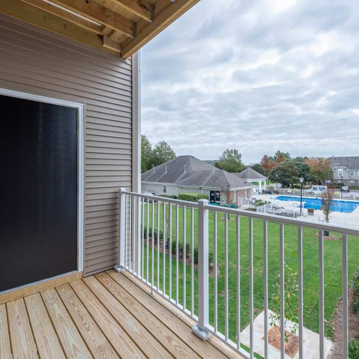 Private patio at Magnolia Chase, Virginia Beach, Virginia