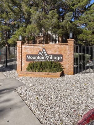 Front sign at Mountain Village in El Paso, Texas