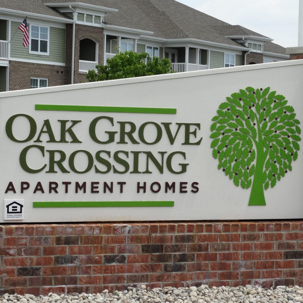 Oak Grove Crossing Sign Oak Grove Crossing Apartments in Newburgh, Indiana