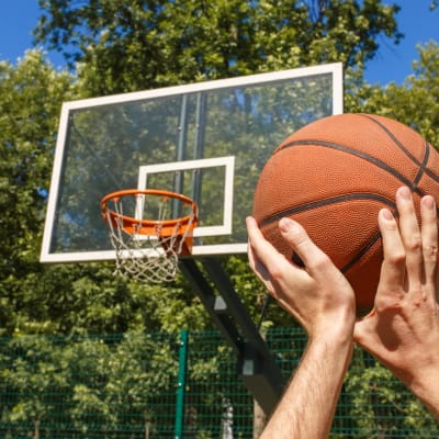 A basketball court at Parkway in Joint Base Lewis McChord, Washington