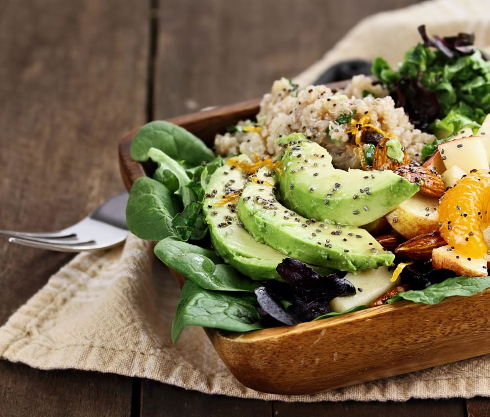 Delicious veggie bowl from a favorite restaurant near Sofi 55 Hundred in Arlington, Virginia