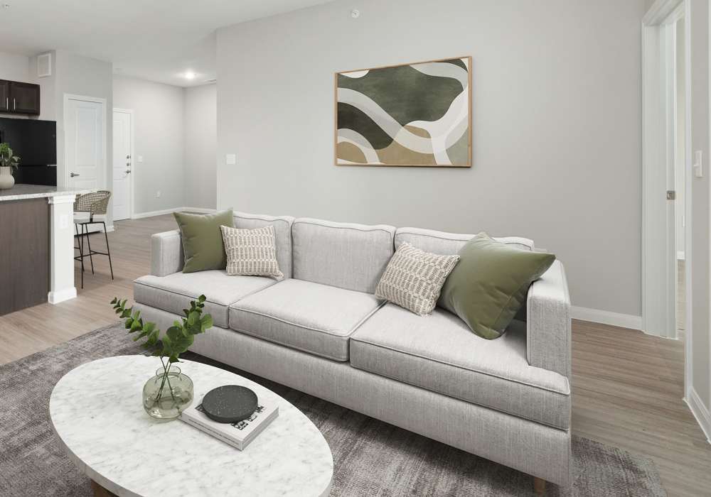 Living room with a couch at Walnut Springs in Seguin, Texas