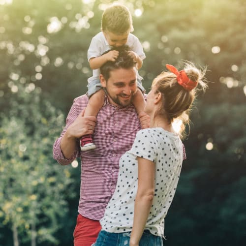 A happy family at Heroes Manor in Camp Lejeune, North Carolina