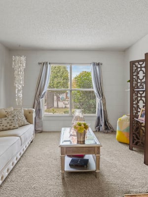 Living room at The Phoenix Apartments in El Paso, Texas