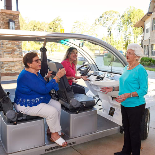 On-demand campus shuttle at The Crossings at Eastchase in Montgomery, Alabama