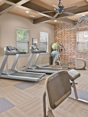 Fitness center at Scissortail Crossing Apartments in Broken Arrow, Oklahoma
