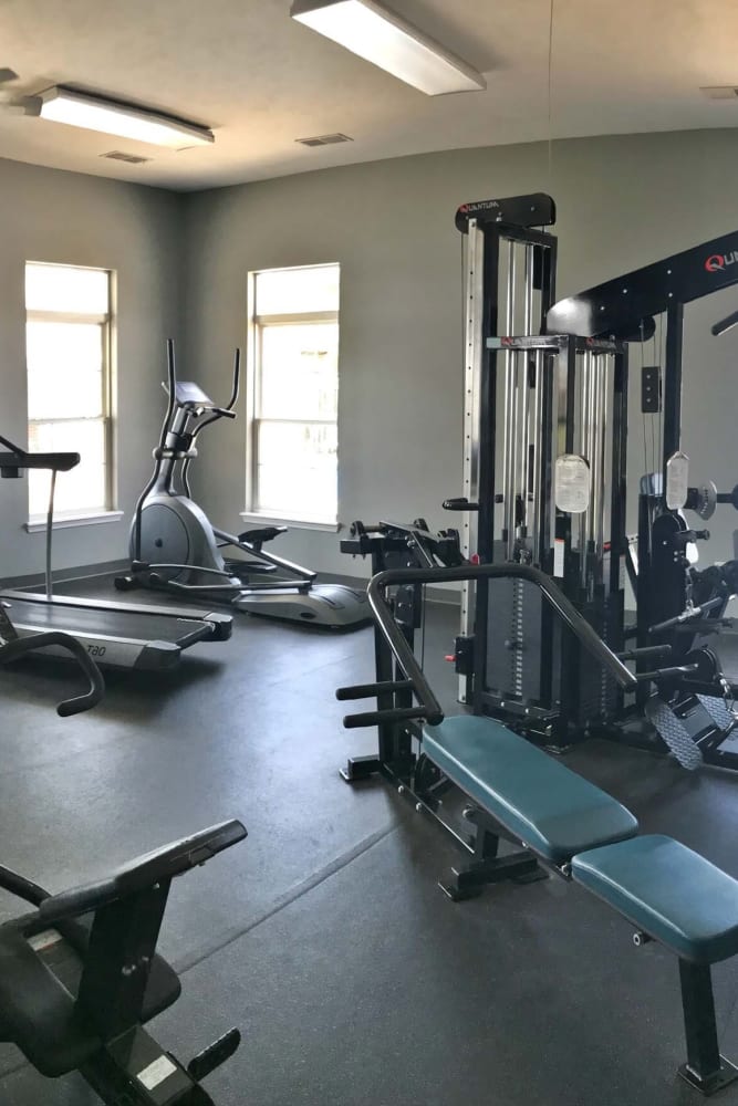 Resident fitness center at Lakeshore Apartment Homes in Evansville, Indiana