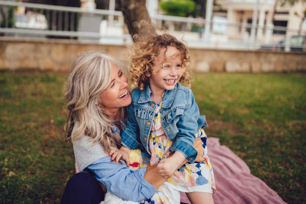 Resident woman with her daughter at Butler Park in Andrews, Texas