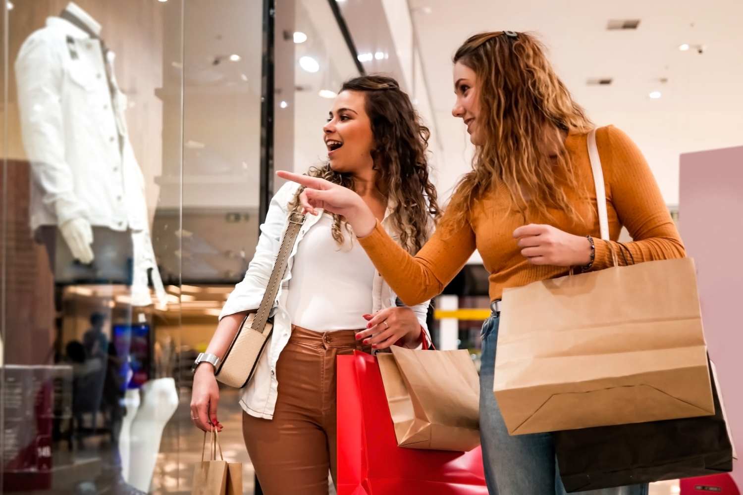 Two women browsing a clothing store near Park Ave. Villas in Antwerp, Ohio