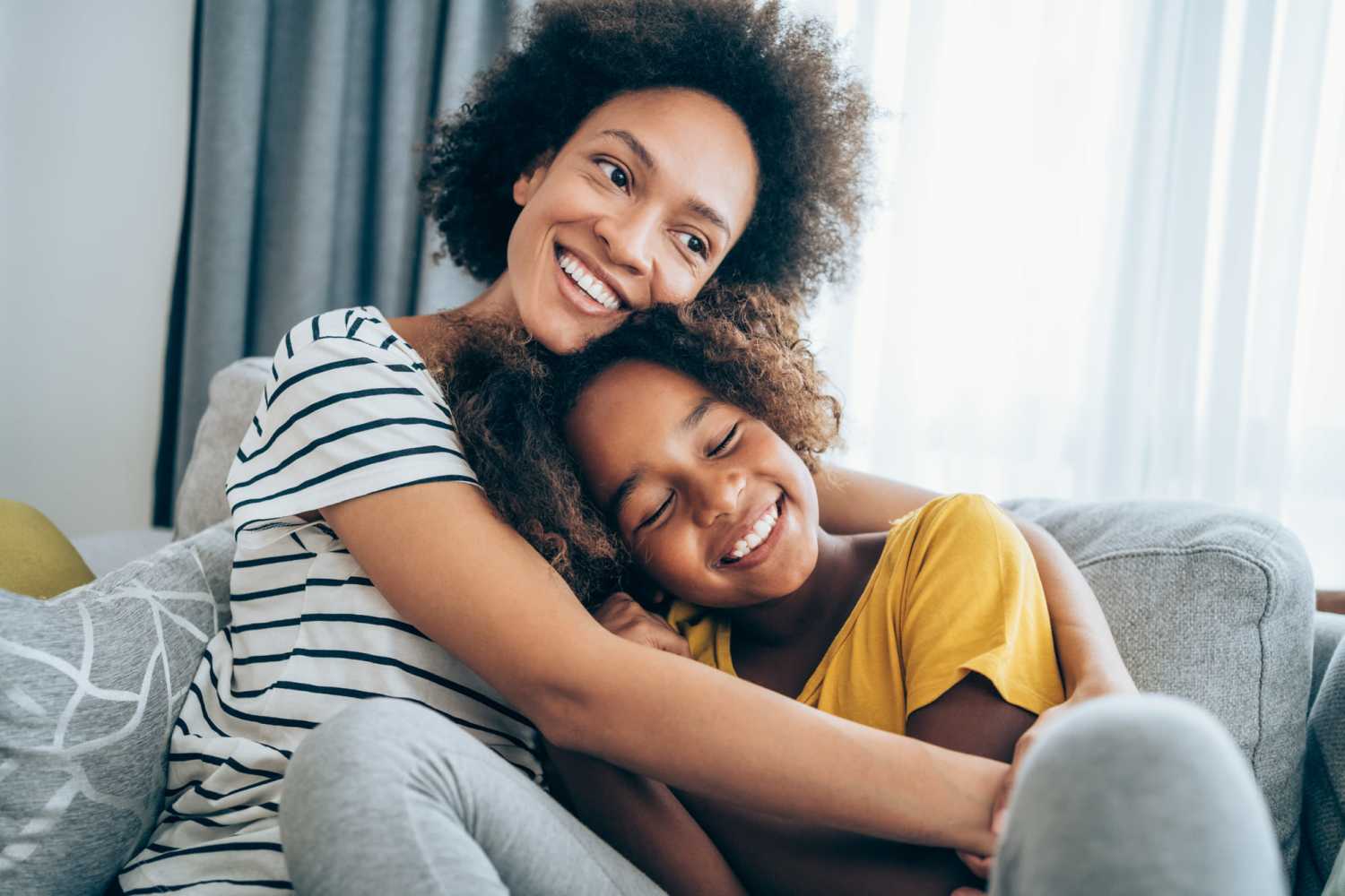 Resident hugging her daughter at Twin Creeks in Antioch, California