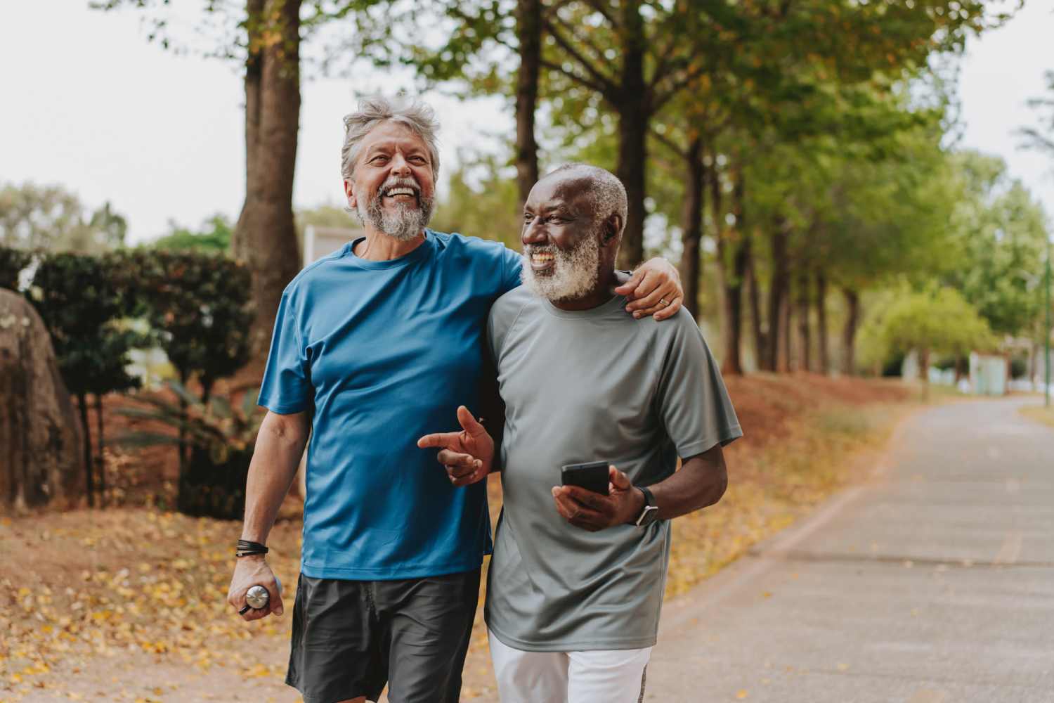 Residents walking in park near Villas At Swannanoa in Swannanoa, North Carolina