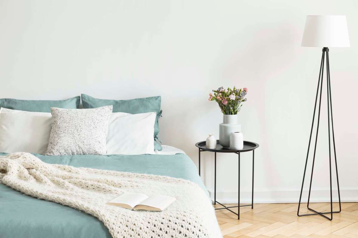 Bedroom at Roosevelt Park Apartments in San Jose, California