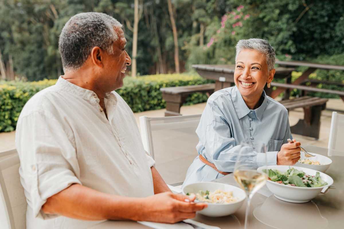  Residents out for a lunch near Harbor West Villas in Warsaw, Missouri