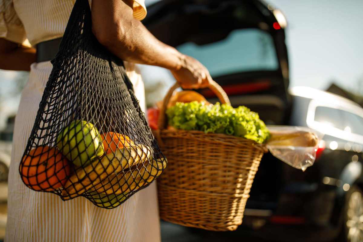 Resident shopping at a neighborhood market near Camino Real in El Paso, Texas