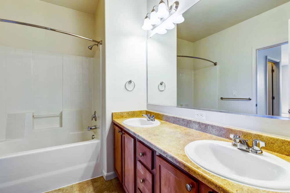 Bathroom featuring vanity at Town Center in Joint Base Lewis McChord, Washington