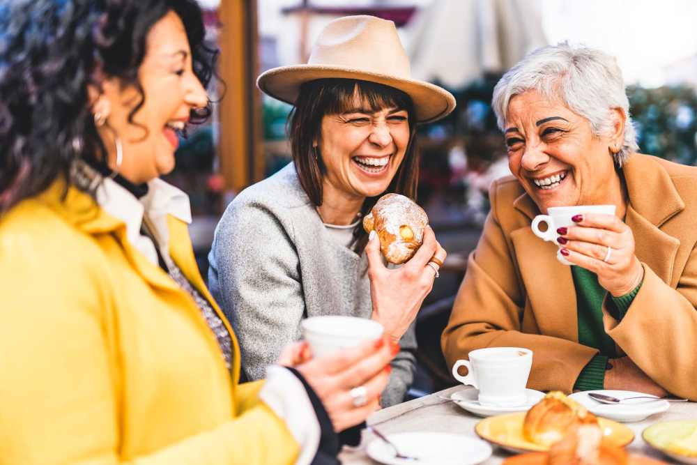 A group of residents at their favorite restaurant near King Place Apartments in Greenville, Texas