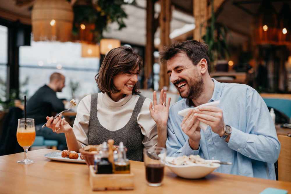 A couple at their favorite restaurant near Brookstone Park Of Seminole in Seminole, Oklahoma