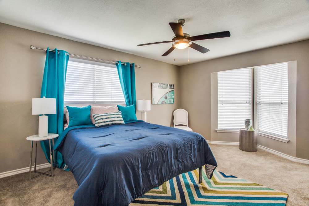 Community bright bedroom at Ascent at Lake Worth in Fort Worth, Texas