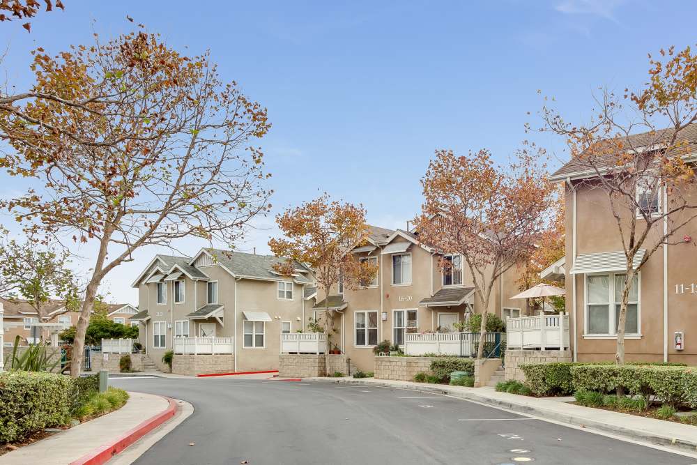 Driveway through Village Heights in Newport Beach, California