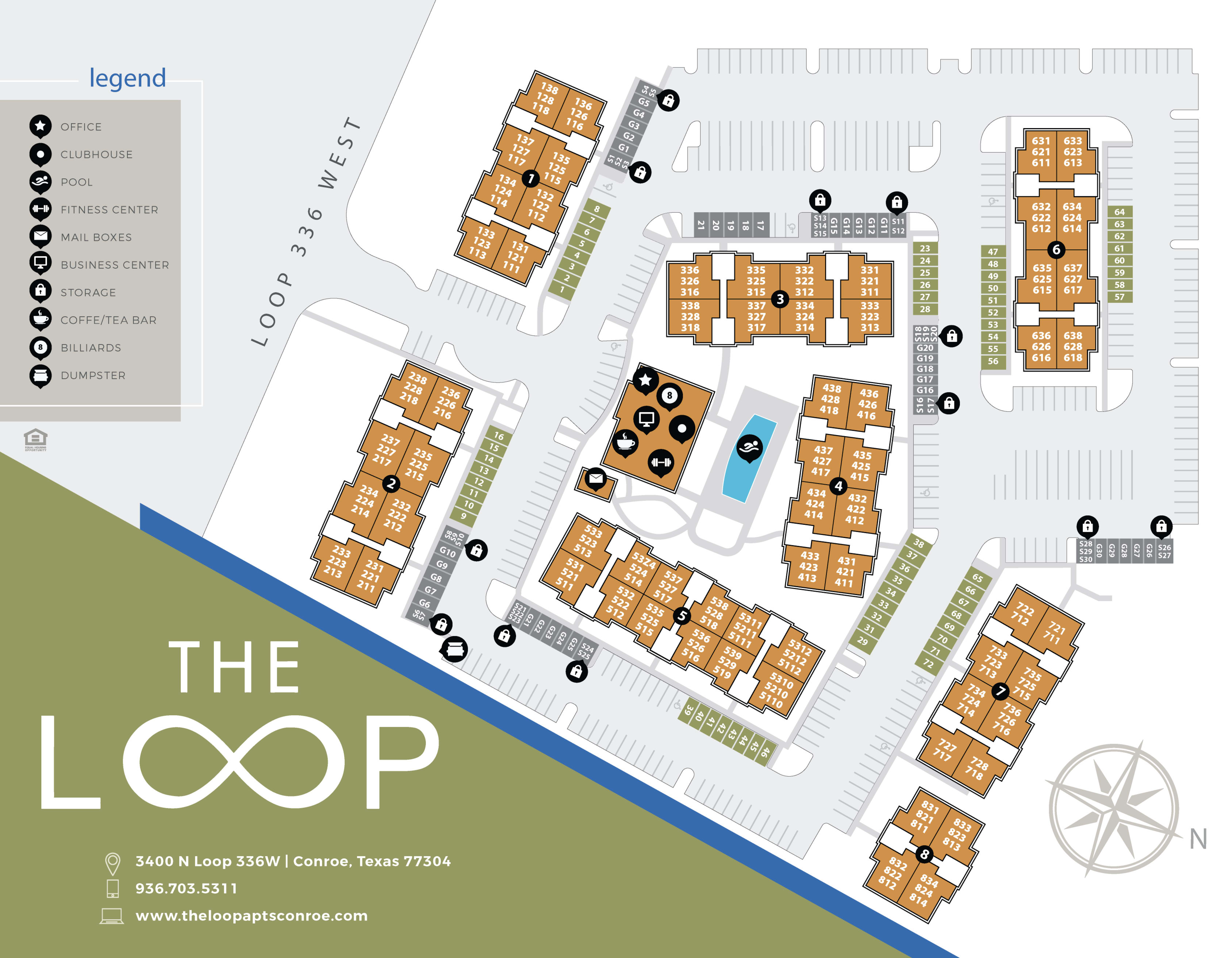Sitemap at The Loop in Conroe, Texas