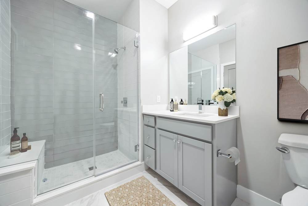 Walk-In Shower at Westgate, an Eagle Rock Community | Apartments in Westgate Fishkill, NY