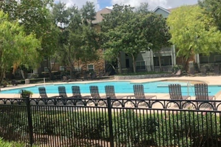 Swimming pool at Cornerstone Ranch Apartments in Katy, Texas