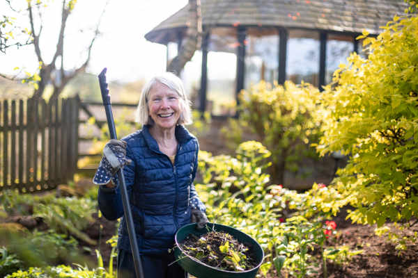 Resident gardening at Harmony Senior Services in Charleston, South Carolina