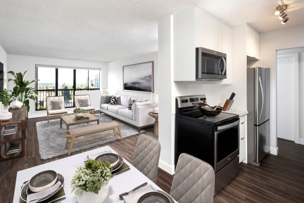 Panarama Tower in Burnaby, BC offers apartments with hardwood floors