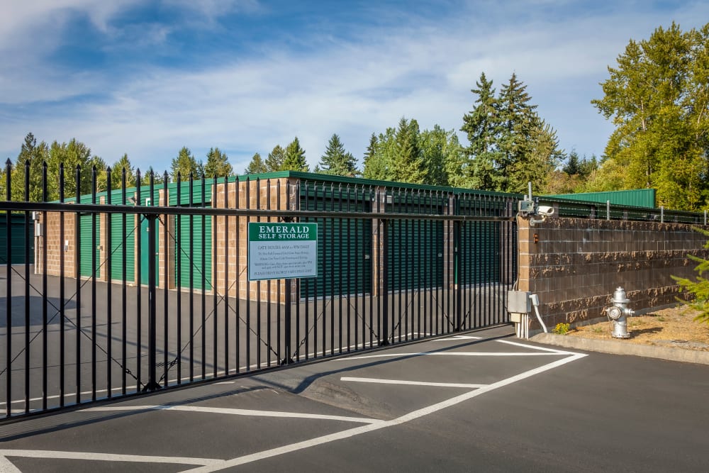 Security monitors at Emerald Heated Self Storage in Puyallup, Washington