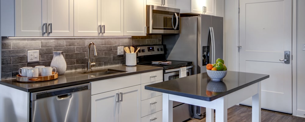 Spacious kitchen with an island at Harlow in Washington, District of Columbia