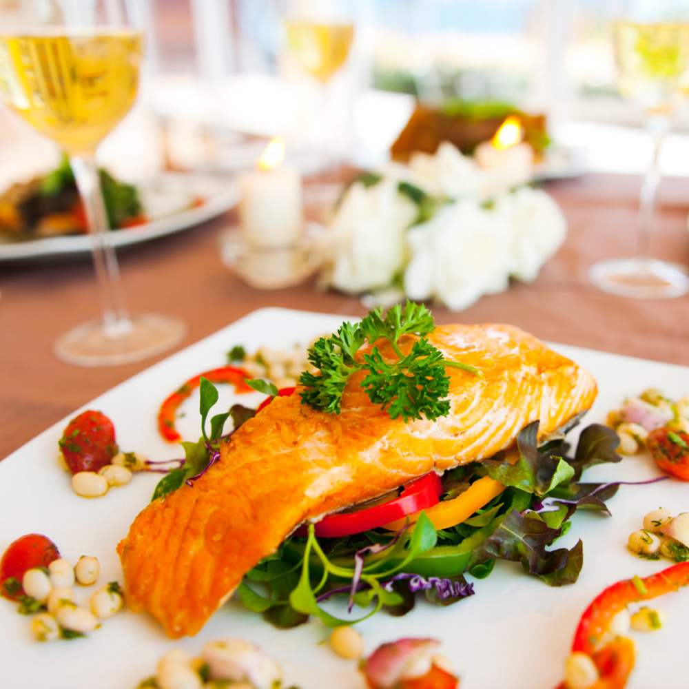 Delicious-looking food served in a plate near The Edge in Pensacola, Florida