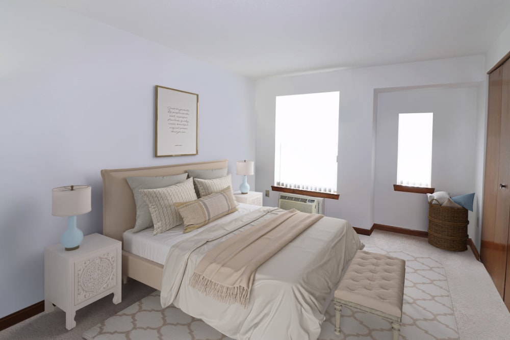 bedroom at Deerfield Windsor Apartments in Windsor, Connecticut