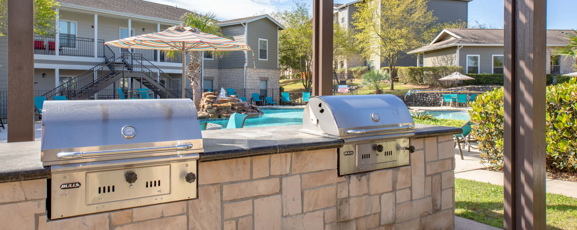 Outdoor BBQ Area at Arya Grove in Universal City, Texas