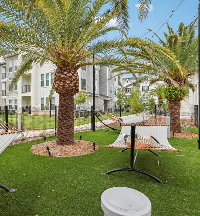 Outdoor hammock park at The Southerly at Orange City in Orange City, Florida