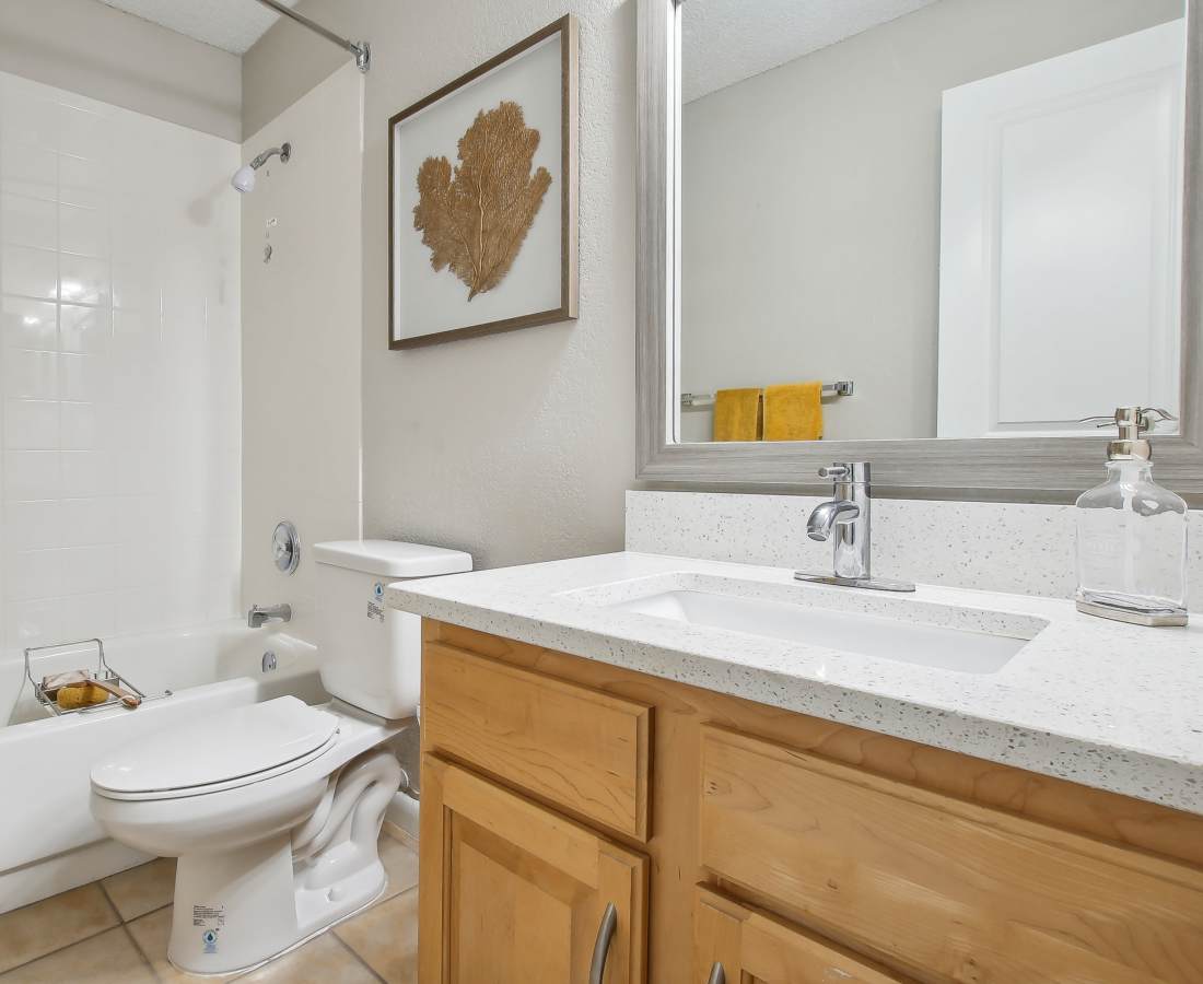Bathroom with commode at The Canopy Apartment Villas in Orlando, Florida