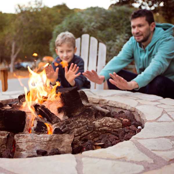 Community firepit at The Cascades, Virginia Beach, Virginia