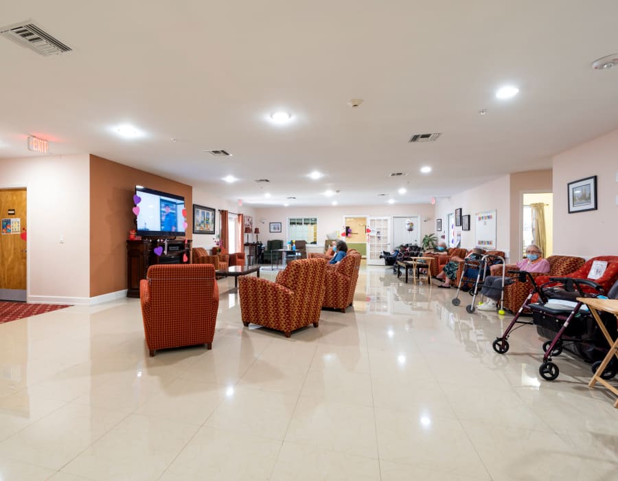 Sitting area at Sunny Days Assisted Living in Hollywood, Florida