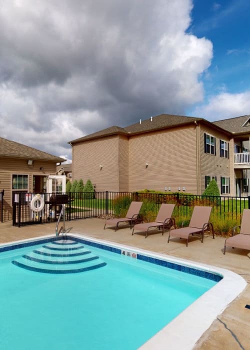 Swimming pool at Park Lane South Apartments in Depew, New York