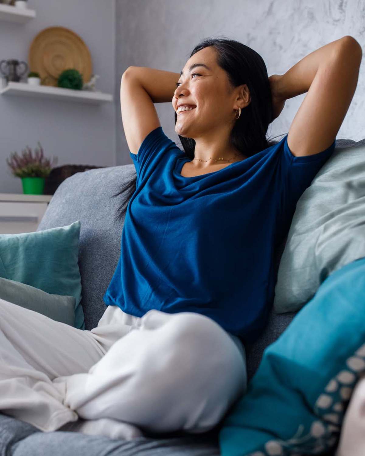 Resident in her living room at 300 Optimist Park in Charlotte, North Carolina
