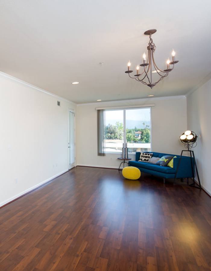 living room at Livorno Square in San Jose, California