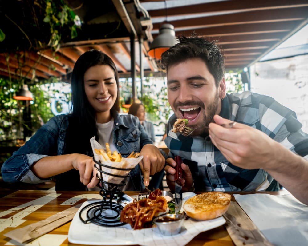 Residents dining in a restaurant near Prospect View in Santee, California