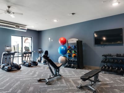 State-of-the-art fitness center at Discovery Park in Denton, Texas