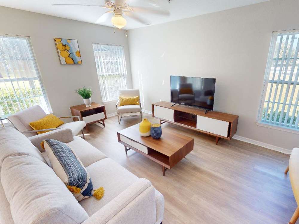 A luxurious living room at The Reserve at Brookhaven in Palm Coast, Florida
