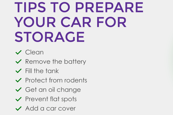 Tips to prepare your car for storage