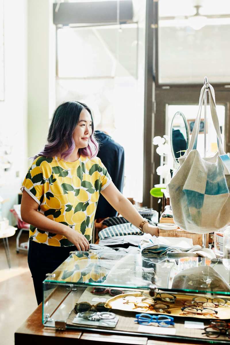 Resident shopping at a local boutique near Castle Point in South Bend, Indiana